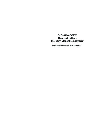 DL06 Direct SOFT6 IBoxInstructions PLCUserManualSupplement
