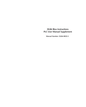 DL06 IBox Instructions PLC User Manual Supplement