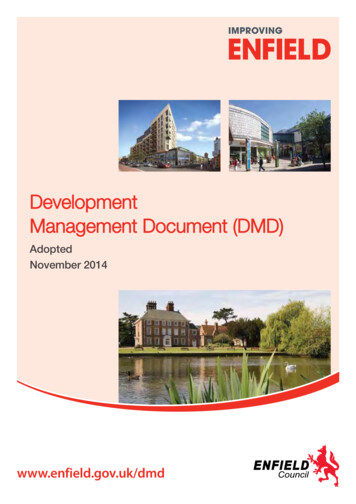 Development Management Document (DMD)