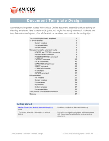 Document Template Design