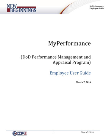 (DoD Performance Management And Appraisal Program .