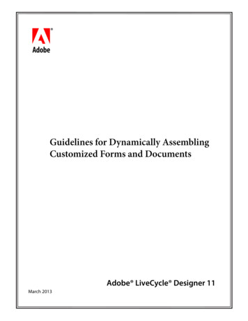 Guidelines For Dynamically Assembling . - Adobe Inc.