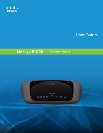Linksys E1000 User Guide