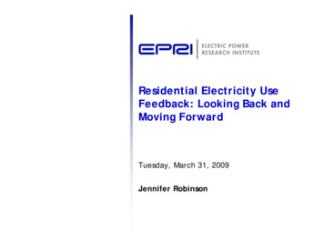Residential Electricity Use Feedback: Looking Back And .