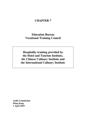 CHAPTER 7 Education Bureau Vocational Training Council .