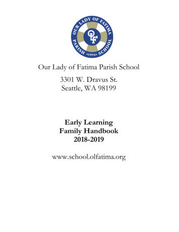 Our Lady Of Fatima Parish School 3301 W. Dravus St .