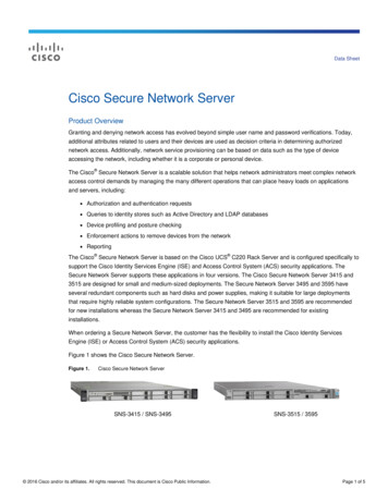 Cisco Secure Network Server Data Sheet