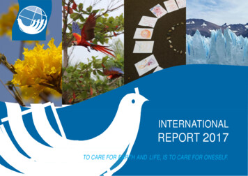 INTERNATIONAL REPORT 2017 - Earth Charter