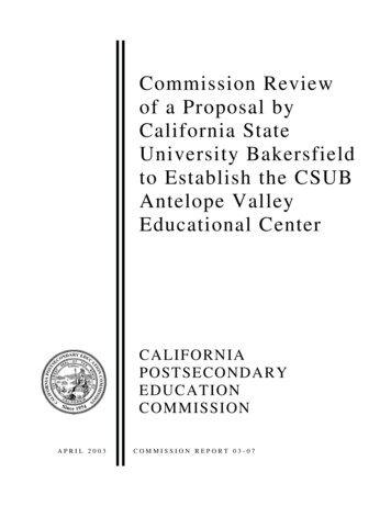 California Postsecondary Education Commission .