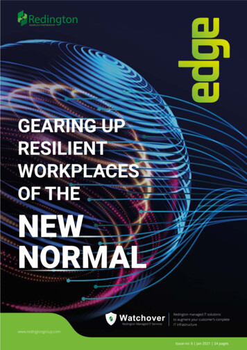 GEARING UP RESILIENT WORKPLACES OF THE NEW NORMAL