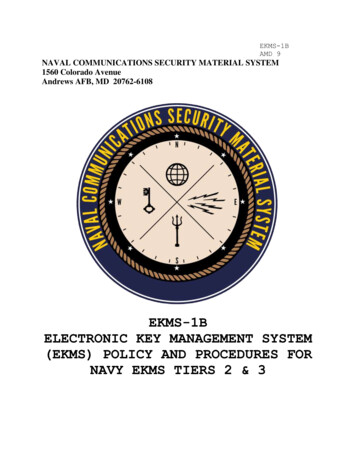 EKMS-1B ELECTRONIC KEY MANAGEMENT SYSTEM 