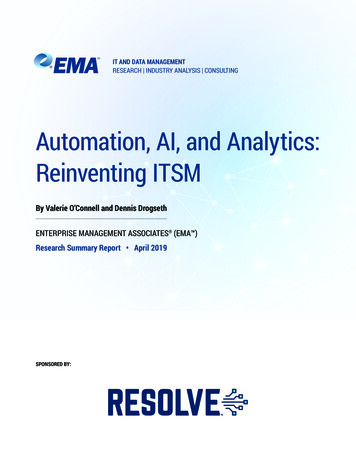 Automation, AI, And Analytics: Reinventing ITSM