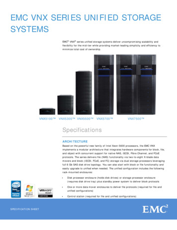 EMC VNX SERIES UNIFIED STORAGE SYSTEMS - Yahoo