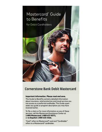 Mastercard Guide To Benefits - Cornerstone Banks