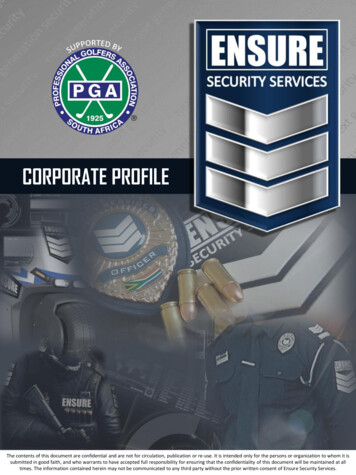 Ensure Company Profile - Ensure Security