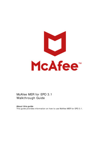 EPO-MER Walkthrough Guide - McAfee