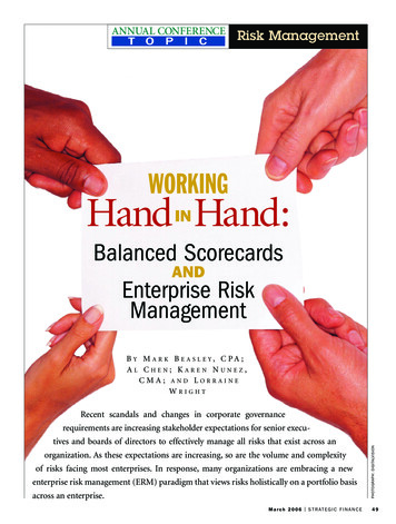 WORKING Hand Hand - Enterprise Risk Management Initiative