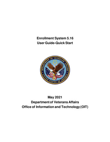 Enrollment System 5.16 User Guide-Quick Start