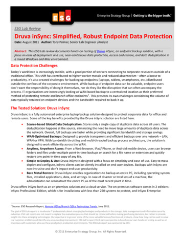 ESG Lab Review Druva InSync: Simplified, Robust Endpoint .
