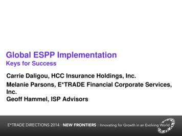 Global ESPP Implementation - ISP Advisors