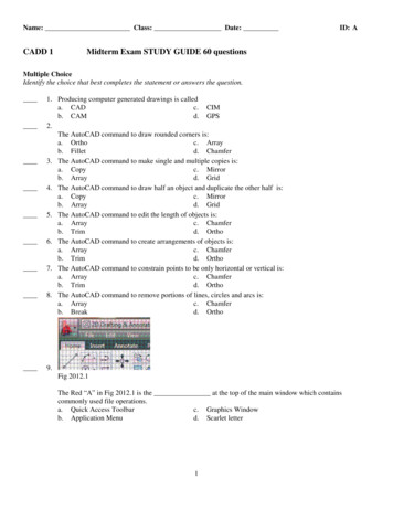 CADD 1 Midterm Exam STUDY GUIDE 60 Questions