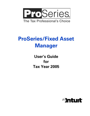 ProSeries/Fixed Asset Manager - Intuit