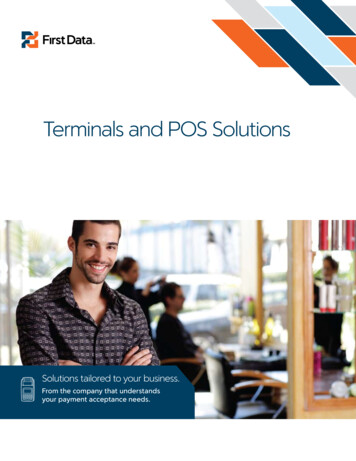 Terminals And POS Solutions - First Data