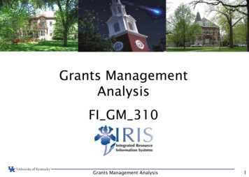 Grants Management Analysis FI GM 310