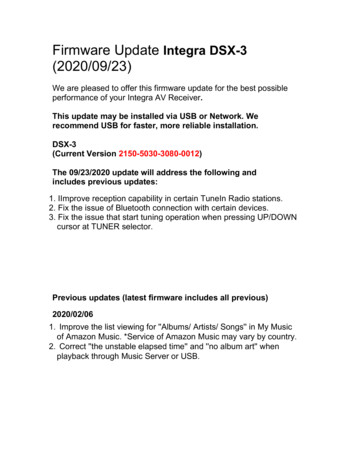 Firmware Update Integra DSX-3 (2020/09/23 - Onkyo