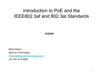 Introduction To PoE And The IEEE802.3af And 802.3at Standards