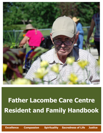 Father Lacombe Care Centre Resident And Family Handbook