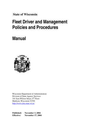 Fleet Driver And Management Policies And Procedures Manual