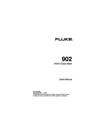 Fluke 902 Manual - Instrumart