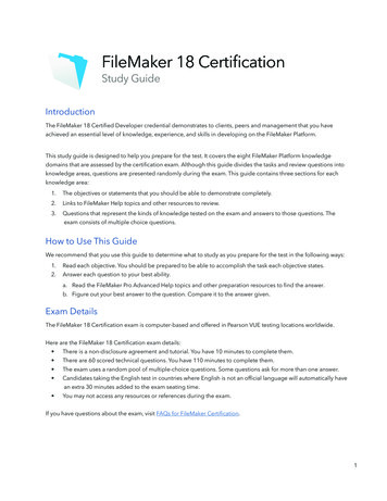 FileMaker 18 Certification - Claris