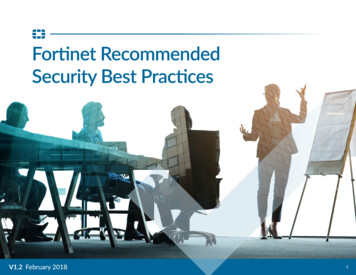 Fortinet Recommended Security Best Practices