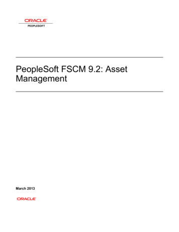 PeopleSoft FSCM 9.2: Asset Management
