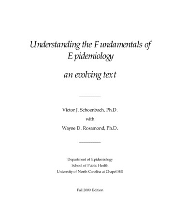 Fundamentals Of Epidemiology - An Evolving Text