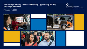 FY2021 High Priority - Notice Of Funding Opportunity (NOFO .