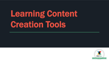Learning Content Creation Tools