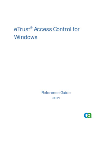 ETrust Access Control For Windows Reference Guide