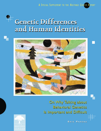 Genetic Differences And Human Identities