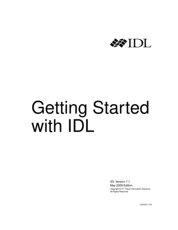 Getting Started With IDL