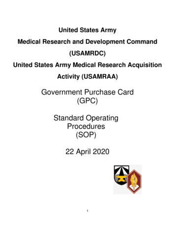 Government Purchase Card (GPC) Standard Operating .