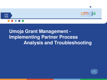 Umoja Grant Management - Implementing Partner Process .
