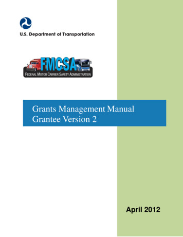 Grants Management Manual Grantee Version 2