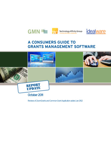 A Consumers Guide To GrAnts MAnAGement SoftwAre