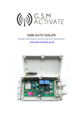 GSM AUTO DIALER MANUAL