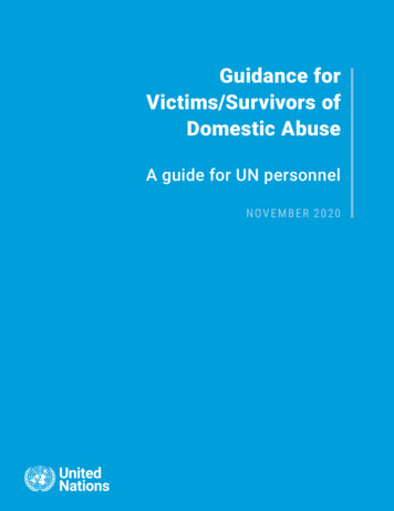 Guidance For Victims/Survivors Of Domestic Abuse