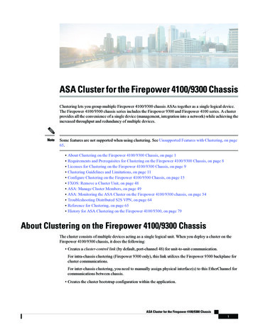 ASA Cluster For The Firepower 4100/9300 Chassis - Cisco 