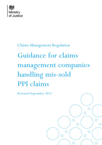 Guidance For Claims Management Companies Handling Mis 